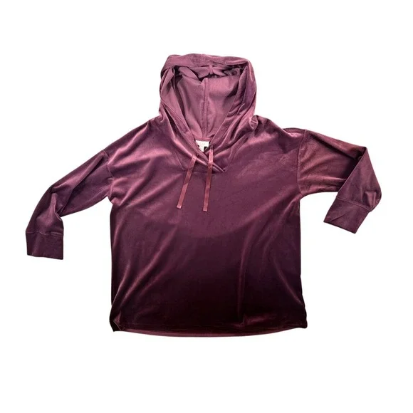 Pure jill Purple Hoodie Polyester/Spandex 3/4 Sleeve Size XL - Picture 2 of 8